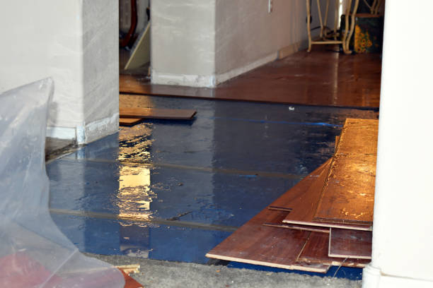 Professional Water Damage Restoration technician working in Trevett, ME